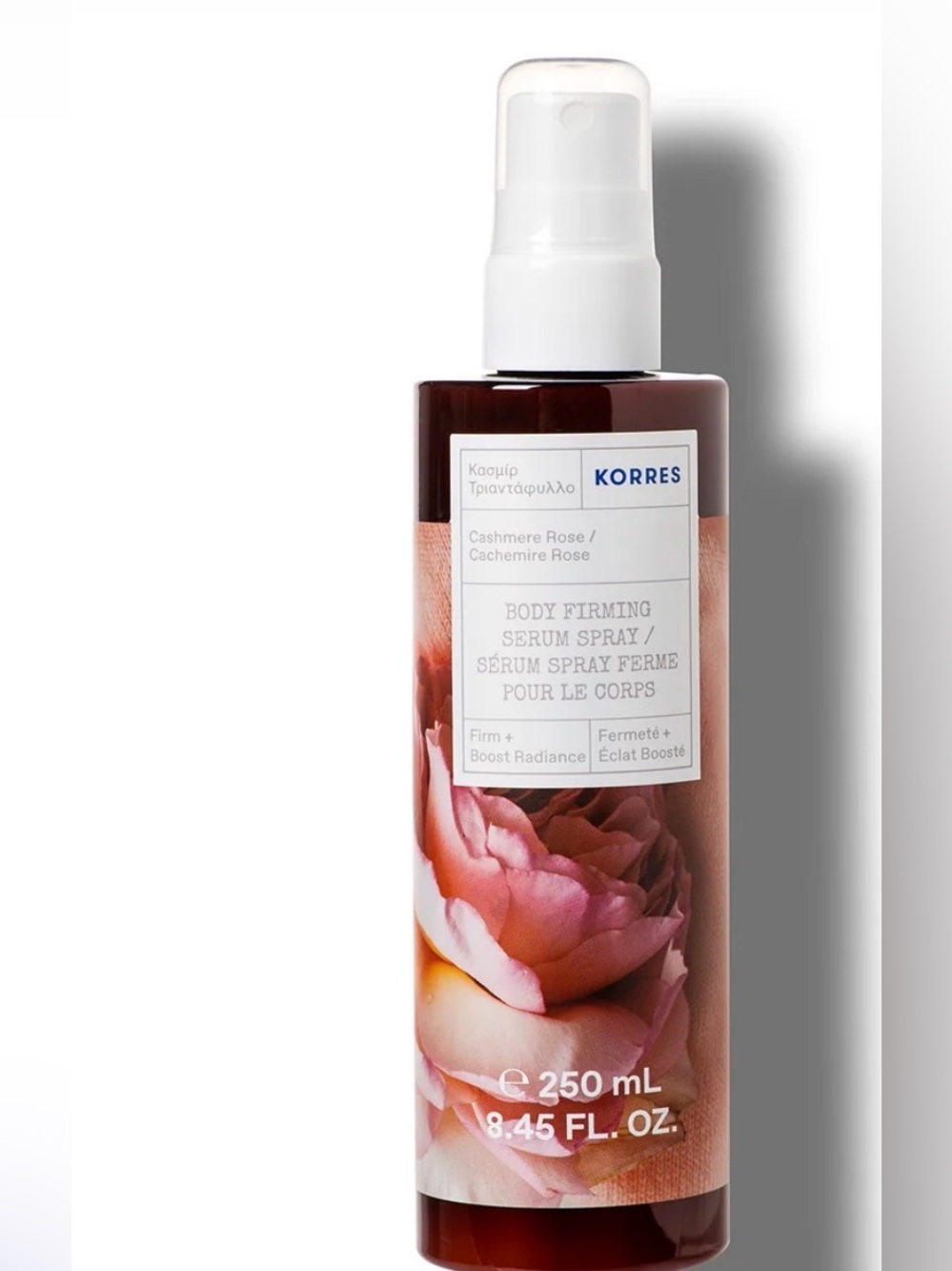 Korres NEW Sealed Body Firming Serum Spray Cashmere Rose